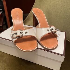 Vintage Coach Slip on Sandals